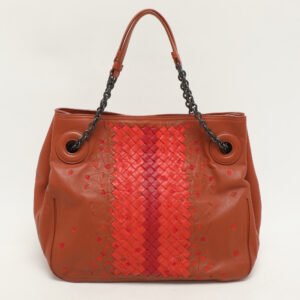 Bottega Veneta Multicolor Intrecciato Leather Floral Embroidered Shoulder Bag