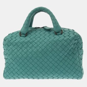 Bottega Veneta Blue Intrecciato Satchel