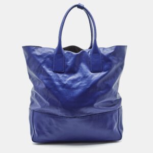 Bottega Veneta Blue Coated Canvas Oversized Tote