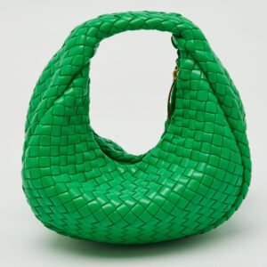 Bottega Veneta Green Intrecciato Leather Mini Padded Jodie Hobo