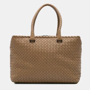 Bottega Veneta Brown Nappa Intrecciato Brick Tote