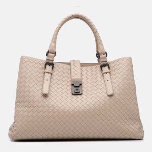 Bottega Veneta Beige Medium Nappa Intrecciato Roma Tote