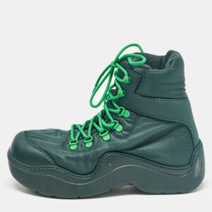 Bottega Veneta Grey Nylon Puddle Bomber Snow Boots Size 39