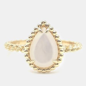 Boucheron 18K Yellow Gold and Mother of pearl Serpent Boheme Ring 54