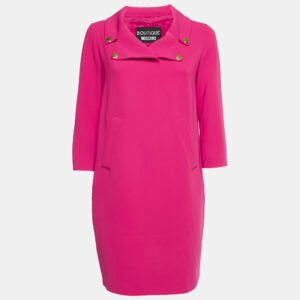 Boutique Moschino Pink Crepe Mini Dress S