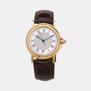 Breguet White 18k Yellow Gold Marine 3400BA Automatic Women's Wristwatch 35.5mm