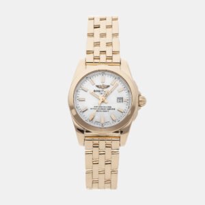 Breitling White 18k Rose Gold Galactic H7234812/A791 Quartz Women's Wristwatch 29 mm