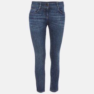 Brunello Cucinelli  Navy Blue Denim Skinny Jeans S Waist 28"