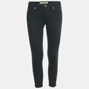Burberry Brit Black Denim Skinny Cropped Jeans S Waist 27"
