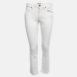 Burberry Brit White Denim Alperton Cropped Jeans S Waist 27"