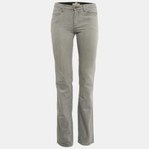Burberry London Grey Denim Straight Leg Jeans S Waist 28"