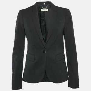 Burberry London Black Wool Single Breasted Blazer XS