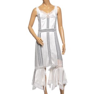 luxury-women-burberry-new-clothes-p598057-003-2 Burberry White Satin & Lace Paneled Slip Dress XS