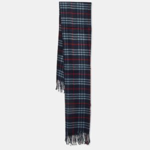 Burberry Black/Grey Castleford Check Lambwool Scarf