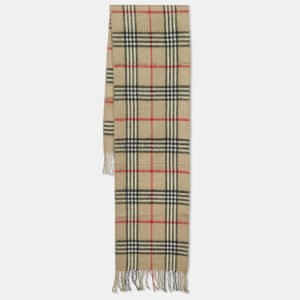 Burberry Blue Vintage Check Lambwool Scarf