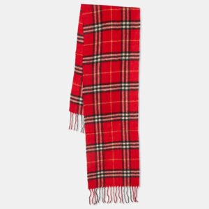 Burberry Red Vintage Check Lambwool Stole
