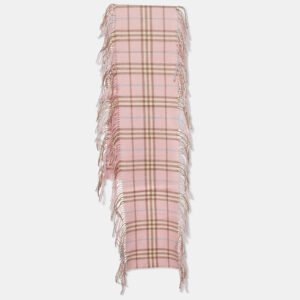 Burberry Pink Vintage Check Lambwool Stole