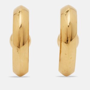 Burberry Gold Tone Hoop Earrings