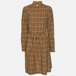 Burberry Brown Check Cotton Dress M
