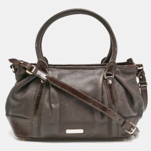 Burberry Choco Brown Leather Shoulder Bag