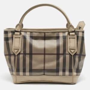 Burberry Beige Smoked Check PVC Tote