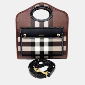 Burberry Brown PVC pocket mini bag