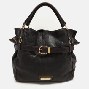 luxury-women-burberry-used-handbags-p1156060-035 Burberry Brown Leather Belted Hobo