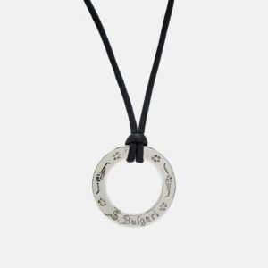 Bvlgari Save The Children 125th Anniversary Sterling Silver 925 Cord Pendant Necklace