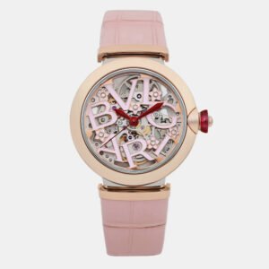 luxury-women-bvlgari-used-watches-p1099332-002 Bvlgari Pink 18k Rose Gold Lucea LUP33SG Quartz Women's Wristwatch 33 mm