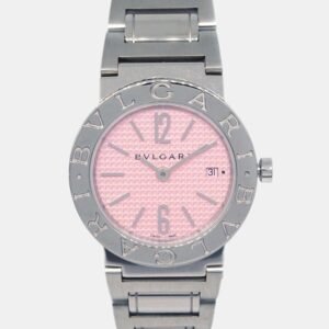 Bvlgari Pink Stainless Steel Bvlgari Bvlgari BB26C2SSD Quartz Women's Wristwatch 25 mm
