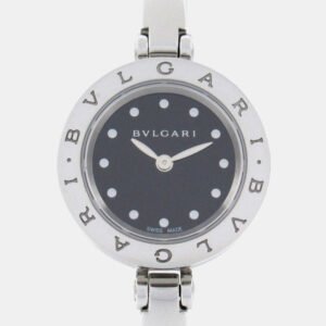 bvlgari black stainless steel b.zero1 102319 quartz women's wristwatch 23 mm