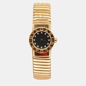 Bvlgari Vintage Expandable Tubogas BB19 2T Watch with Diamonds in 18K Yellow Gold (Mini Model)