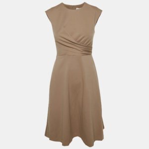 Calvin Klein Beige Jersey Midi Dress S