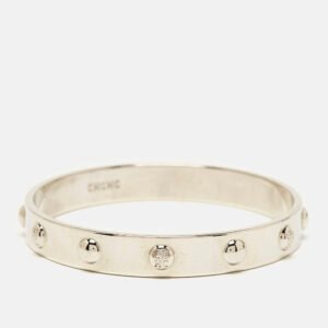 Carolina Herrera CH Silver Tone Bangle Bracelet