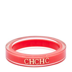 Carolina Herrera Pink Resin Bangle Bracelet