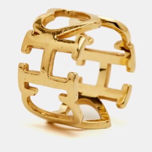 Carolina Herrera Gold Tone  Ring Size 53