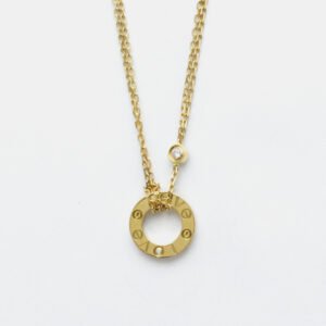 Cartier 18K Yellow gold 2 Diamond LOVE Necklace