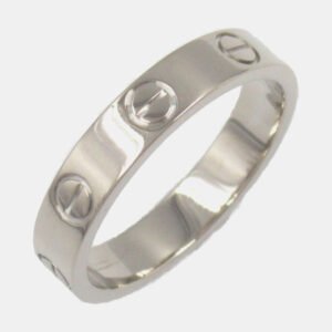 luxury-women-cartier-used-fine-jewelry-p1167426-003 Cartier 18K White Gold Love Band Ring EU 51