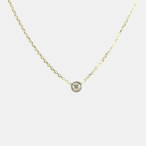 Cartier 18K Yellow Gold and Diamond D'amour Pendant Necklace