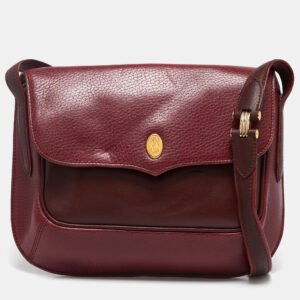 Cartier Burgundy Leather Must de Cartier Crossbody Bag
