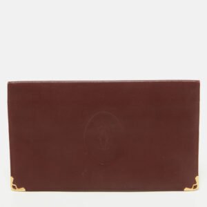 Cartier Burgundy Leather Must de Cartier International Wallet