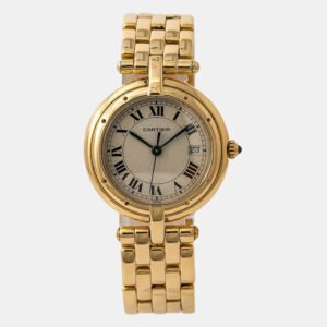 Cartier Panthere 883964 Cream Dial  18K Yellow Gold  Women's Wristwatch 33 mm