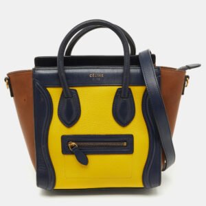 Celine Multicolor Leather Nano Luggage Tote