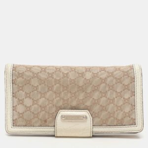 Celine Brown/Cream Macadam Canvas Triomphe Vintage French Wallet