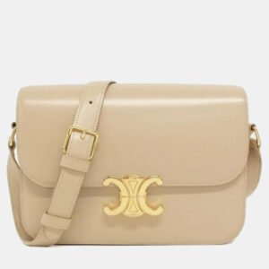 luxury-women-celine-used-handbags-p1143174-008 Celine Leather Classic Triomphe Shoulder Bag