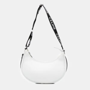 luxury-women-celine-used-handbags-p1145799-008 Celine White Medium Smooth Calfskin Ava Shoulder Bag with Celine Strap