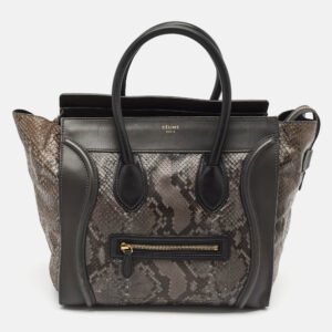 Celine Tricolor Python and Leather Mini Luggage Tote