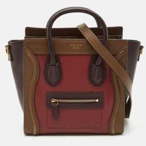Celine Multicolor Leather Nano Luggage Tote