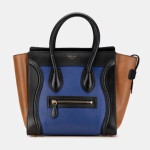 Celine Multicolor Micro Tricolor Leather Luggage Tote Bag