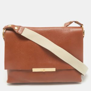luxury-women-celine-used-handbags-p1151171-009 Celine Brown Leather Blade Flap Shoulder Bag